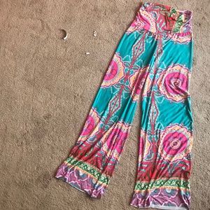 Multi colored flowy pants